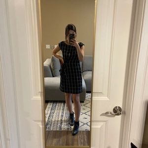 Loft 0 Black and White Mini Dress